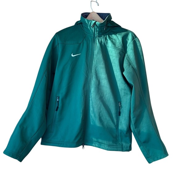 Nike Other - Nike Activewear Jacket Fleece-Lined with Zip-in Hood Green Men's Sz M